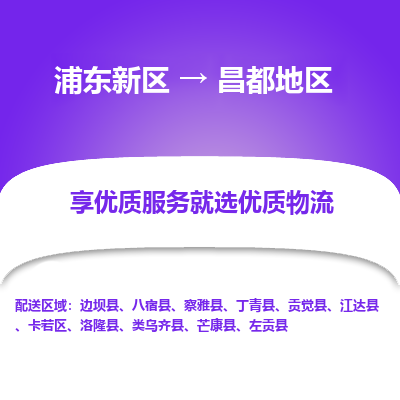 浦东到昌都地区物流专线|浦东新区至昌都地区货运专线