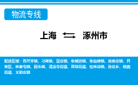 上海到涿州市物流公司-专业团队/提供包车运输服务