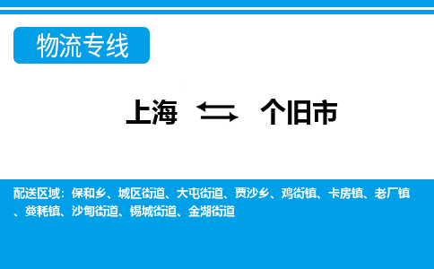 上海到个旧市物流公司-专业团队/提供包车运输服务