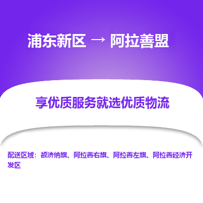 浦东新区到阿拉善盟物流公司|浦东新区到阿拉善盟货运专线