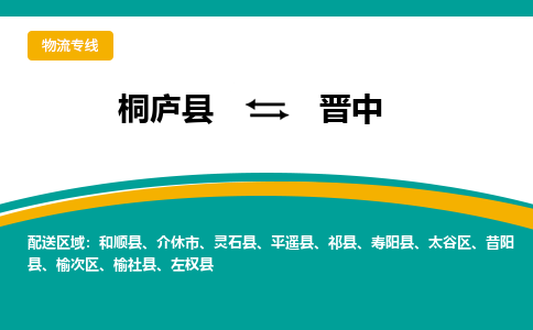 桐庐到晋中物流专线|桐庐县至晋中货运专线